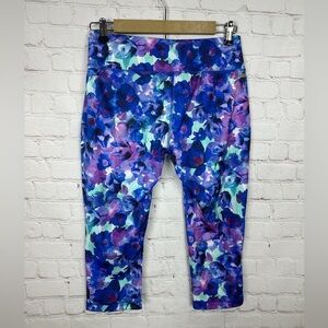Danskin‎ Now Fitted Leggings Cropped Dri More Yoga Gym colorful, sz S